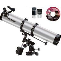 Meade 114EQ-AR 114mm Telescope 4.5" Equatorial Reflector with Red Dot Finder Scope, Full-Size Tripod, 2 Eyepieces, Meade Autostar Suite Software 04067
