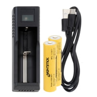 Nightstick Dual 18650 3400ma Rechargeable Lithium-ion Batteries W/ External Charger &amp; Cable