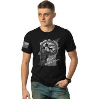 Nine Line Apparel Amer Skull Men's T-shirt Black Large