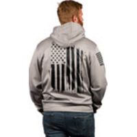 Nine Line Apparel America Tail Gater Hoodie Grey Heather Lrge