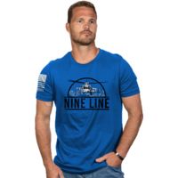 Nine Line Apparel Helicopter Men's T-shirt Ryl Blue Medium