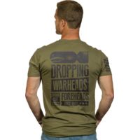 Nine Line Apparel Warheads On Forheads Men's T-shirt Grn Lrg