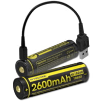 Nitecore NL1826R 2600mAh USB Rechargeable 18650 Li-ion Battery