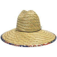 Outdoor Cap Natural Straw Stars &amp; Stripes Brim