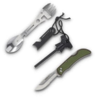 Outdoor Edge Cutlery 3inch Razor Carry + Spork + Ferro Rod 2 Blades