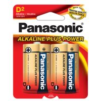 Panasonic Alkaline Size D Plus Power Batteries - Pack