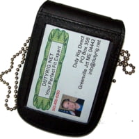 Perfect Fit Double ID Neck Holder w/ Velcro Closure &amp; Chain