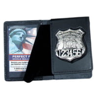 Perfect Fit Duty Leather Flip Out Badge &amp; Single ID Case