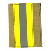 Perfect Fit Firefighter Gold Matrix Badge &amp; ID Case w/ Yellow Tape