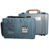 Porta-Brace PB-2500IC Superlite Waterproof Hard Case with Soft Removable Inner Case and Divider Kit 13x9x6 int. (Blue)