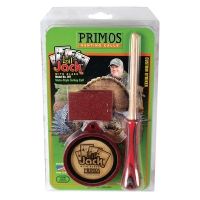 Primos Lil' Jack Friction Turkey Call Wooden Pot With High Frequency Glass Surface and Laminate Striker 261