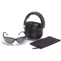 Pyramex Combo Packs Venture II Gray Safety Glasses w/ PYRBAG and Hear Protection Ear Muff