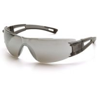 Pyramex Endeavor Series Safety Eyewear with Translucent Gray Temples and Silver Mirror Lens