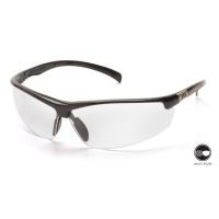 Pyramex Forum Safety Glasses - Black Frame/Clear Anti-Fog Lens