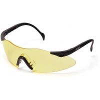 Pyramex Intrepid Safety Glasses - Amber Lens, Black Frame