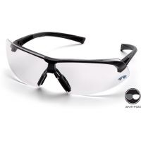 Pyramex Onix Safety Eyewear - Clear Anti-Fog Lens, Black Frame