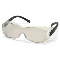 Pyramex OTS Safety Glasses - Indoor/Outdoor Mirror Lens, Black Frame