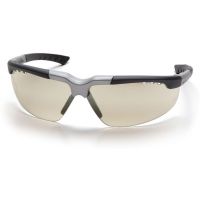 Pyramex Reatta Safety Glasses - Indoor/Outdoor Mirror Lens, Black-Silver Frame