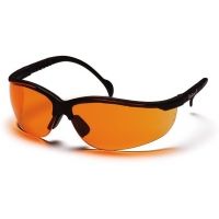 Pyramex Venture II Safety Glasses - Orange Lens, Black Frame
