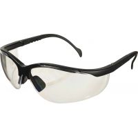 Pyramex Venture II Safety Glasses - Clear Anti-Fog Lens, Black Frame