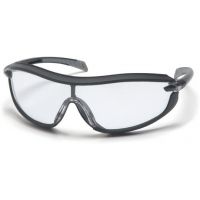 Pyramex XS3 Safety Glasses - Clear Anti-Fog Lens, Black Frame