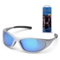 Pyramex Zone II Safety Eyewear - Ice Blue Mirror Lens, Silver Frame