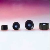 Qorpak Black Phenolic Screw Caps, Poly-Seal Liner, Qorpak 5045/12, Pack of 12