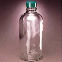 Qorpak Boston Round Bottles, Narrow Mouth, Qorpak 7714A With Tinfoil-Lined Black Phenolic Cap, Case of 12