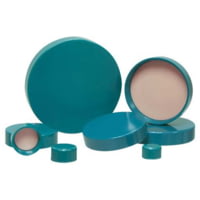 Qorpak Green Thermoset Screw Caps, Fluoropolymer Resin Liner, Qorpak 5210/100, Pack of 100