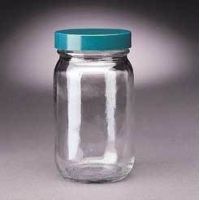 Qorpak Standard Bottles, Wide Mouth, Qorpak 7772A With Tinfoil-Lined Black Phenolic Cap, Case of 12