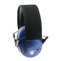 Radians S&amp;W Electronic Earmuffs Blue Earcups With Adjustable Black Headband SW251C