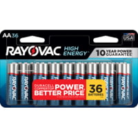 Rayovac High Energy Alkaline AA Batteries - 36 Pack