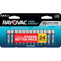Rayovac High Energy Alkaline AA Batteries - 24 Pack