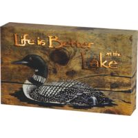 River's Edge Rivers Edge Led Sign Box 8"x5" "life Better At Lake" 3aa
