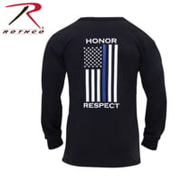 Rothco Thin Blue Line Honor and Respect Long Sleeve T-Shirt - Men's
