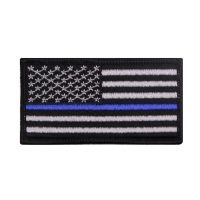 Rothco Thin Blue Line Flag Patch - Iron On