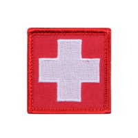Rothco White Cross Red Morale Patch