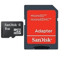 SanDisk microSDHC 8GB Card with Adapter