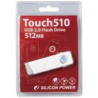 Silicon Power TOUCH 510 (White) 1GB USB Flash Drive SP001GBUF2510V1W