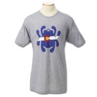 Spyderco Colorado Flag Gray Print T-Shirt - Mens