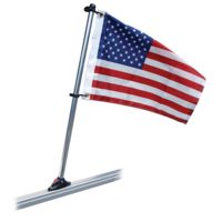 Taylor Made Pontoon 30" Flag Pole Mount &amp; 16" x 24" US Flag