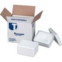 Tegrant Thermosafe ThermoSafe Thick and Thin Wall Insulated Shippers, Expanded Polystyrene, ThermoSafe Brands 445 Thick Wall, Foam Only, Case of 12