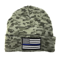 Thin Blue Line Camo Beanie