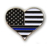 Thin Blue Line 1 Asterisk Pin - , Individual