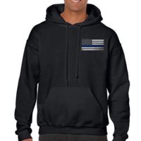 Thin Blue Line Hoodie - American Flag