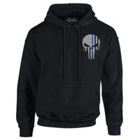 Thin Blue Line Hoodie - Skull