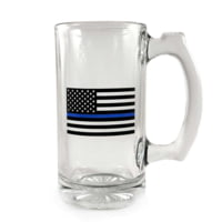 Thin Blue Line Libbey Deco Glass Mug