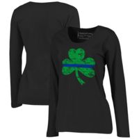 Thin Blue Line Long Sleeve, Women's, Shamrock