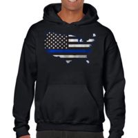 Thin Blue Line Men's Hoodie - Usa