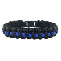 Thin Blue Line Paracord Survival Bracelet,